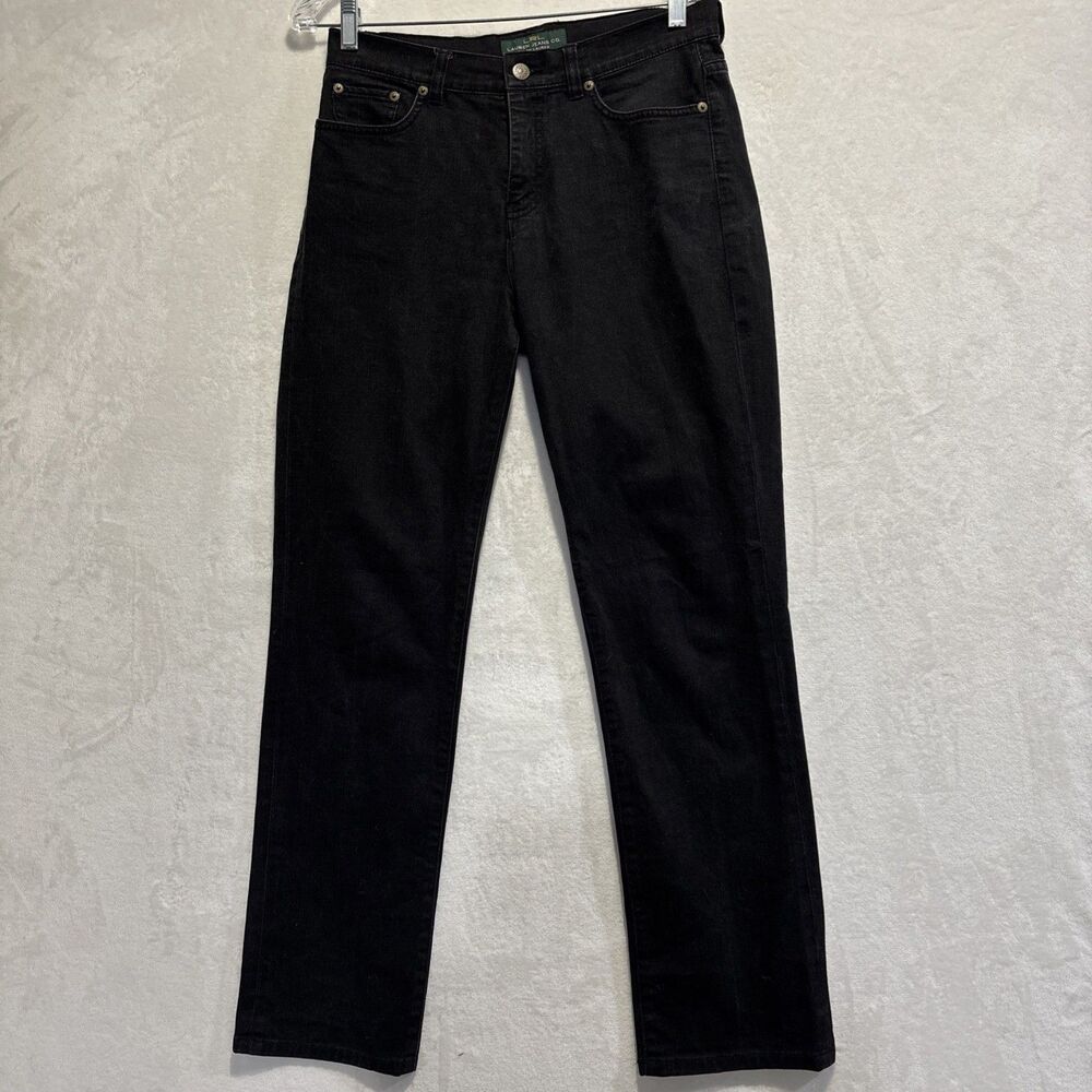 LRL Ralph Lauren Jeans Co. Women's Size 6 Black Denim Jeans Straight Leg Stretch